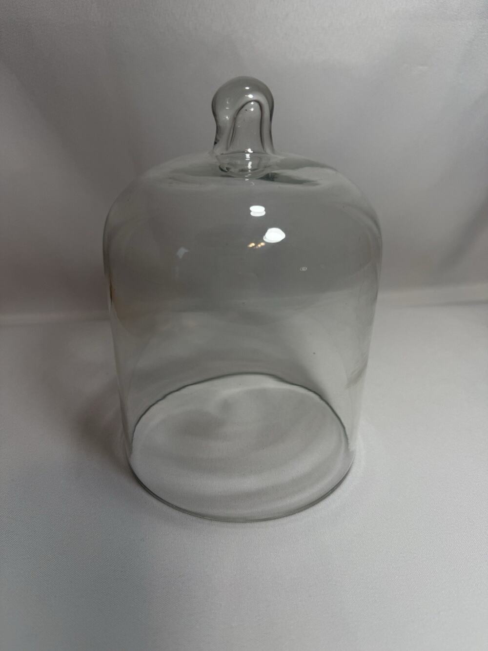 Vintage Clear Glass Dome Cloche HandBlown Bell Shape 7”